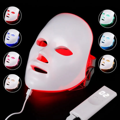 7 Colors LED Photon Therapy Facial Mask